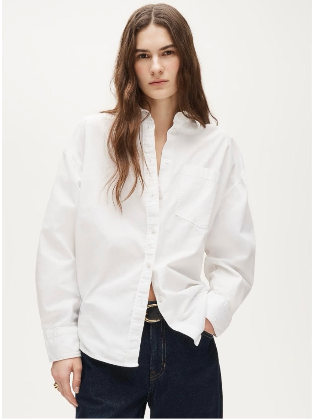 NWT J. Crew Étienne Oversized Button-up Shirt Lightweight Oxford Monogrammed AJM